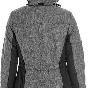 *NEW* DEVON & JONES LADIES' MIDTOWN INSULATED FABRIC-BLOCK JACKET  CROSSHATCH